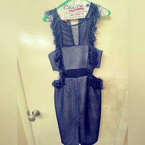 Navy & silver form fitting dress